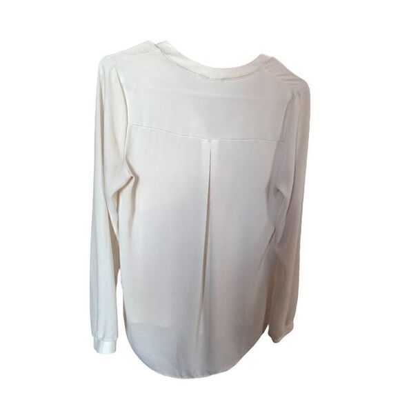 LUSH White Chiffon Popover Blouse - Size S - Picture 2 of 10